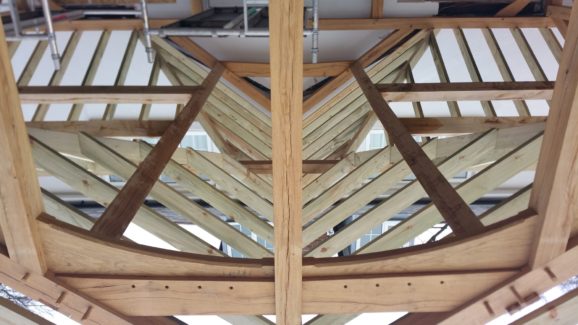 Oak timber frame building