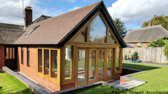 Oak timber building extension