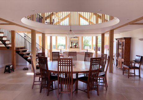 Beautiful Bespoke oak timber building interior, Wiltshire