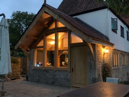 Oak timber house exterior