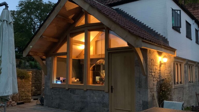Oak timber house exterior